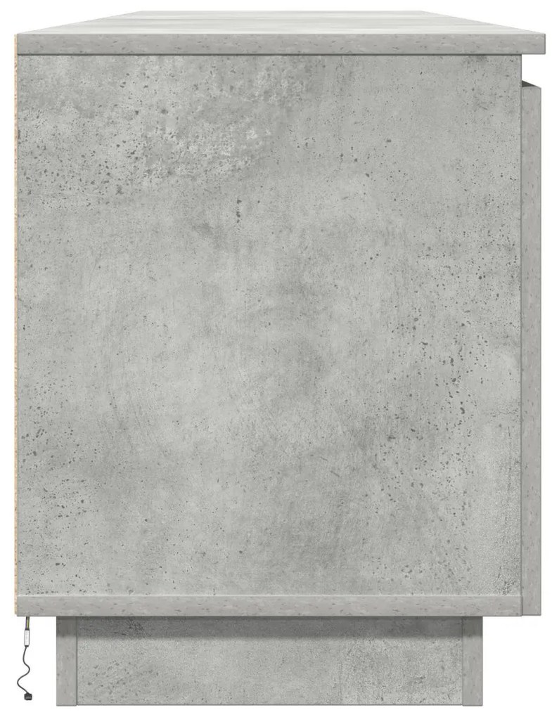 TV szekrény LED beton szürke 180x38x49 cm műgyanta