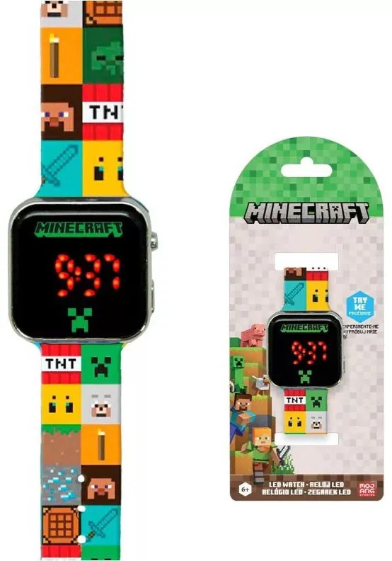 Minecraft Elements digitális LED karóra
