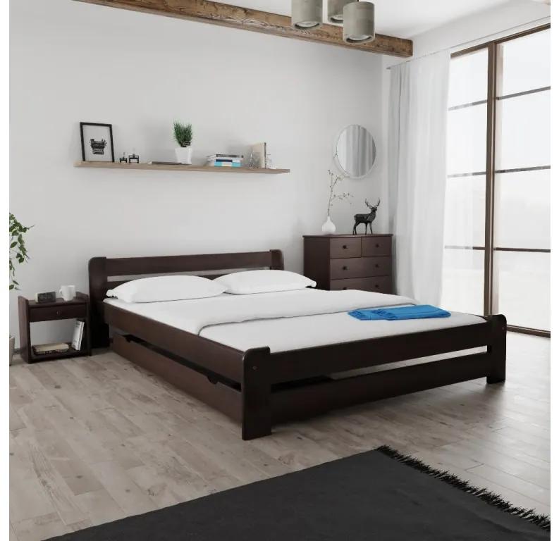Laura ágy 160x200 cm, diófa Ágyrács: Ágyrács nélkül, Matrac: Deluxe 10 cm matrac