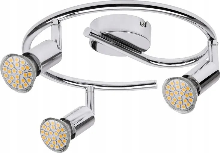 Led mennyezeti spotlámpa Norton 3x3W GU10 660lm 3000K króm