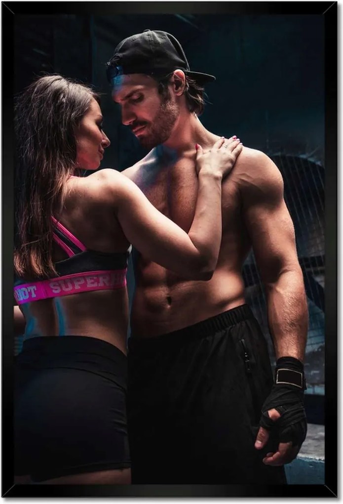 Poszterek keretben 40x60 Szerelem az edzőteremből Erő