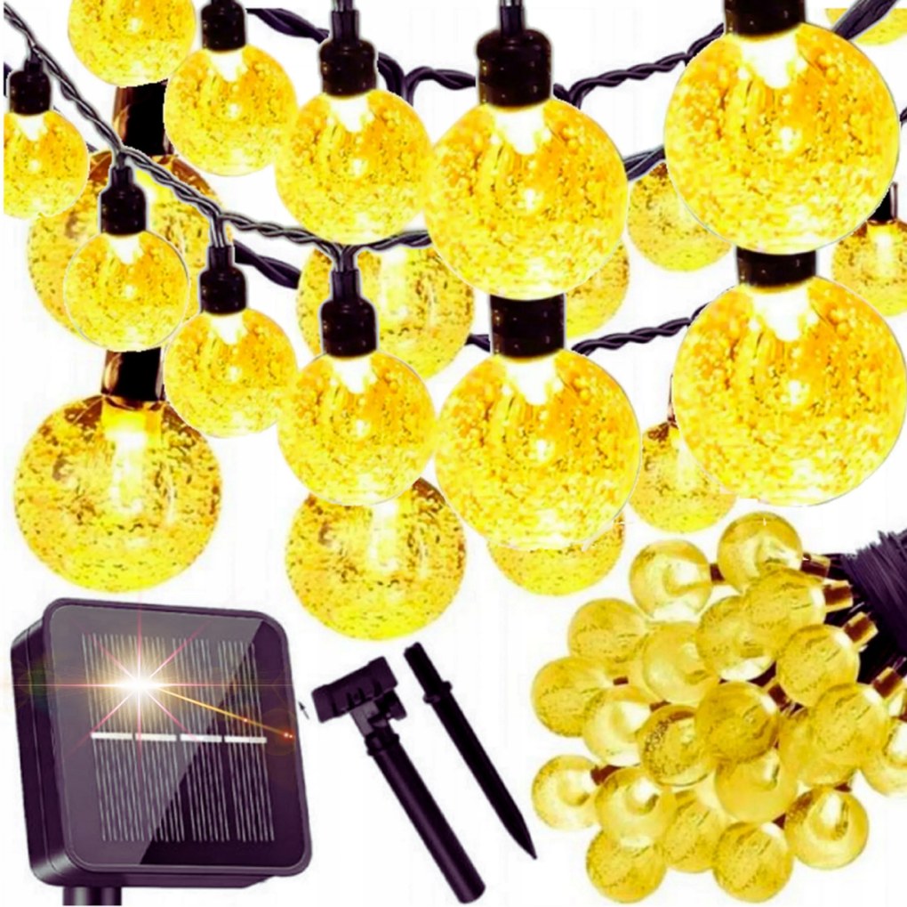 Fényfüzér Napelemes Led Kerti Fénygömbök Kerti Izzó 50