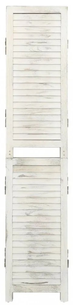 3 paneles antik fehér fa paraván 105 x 165 cm