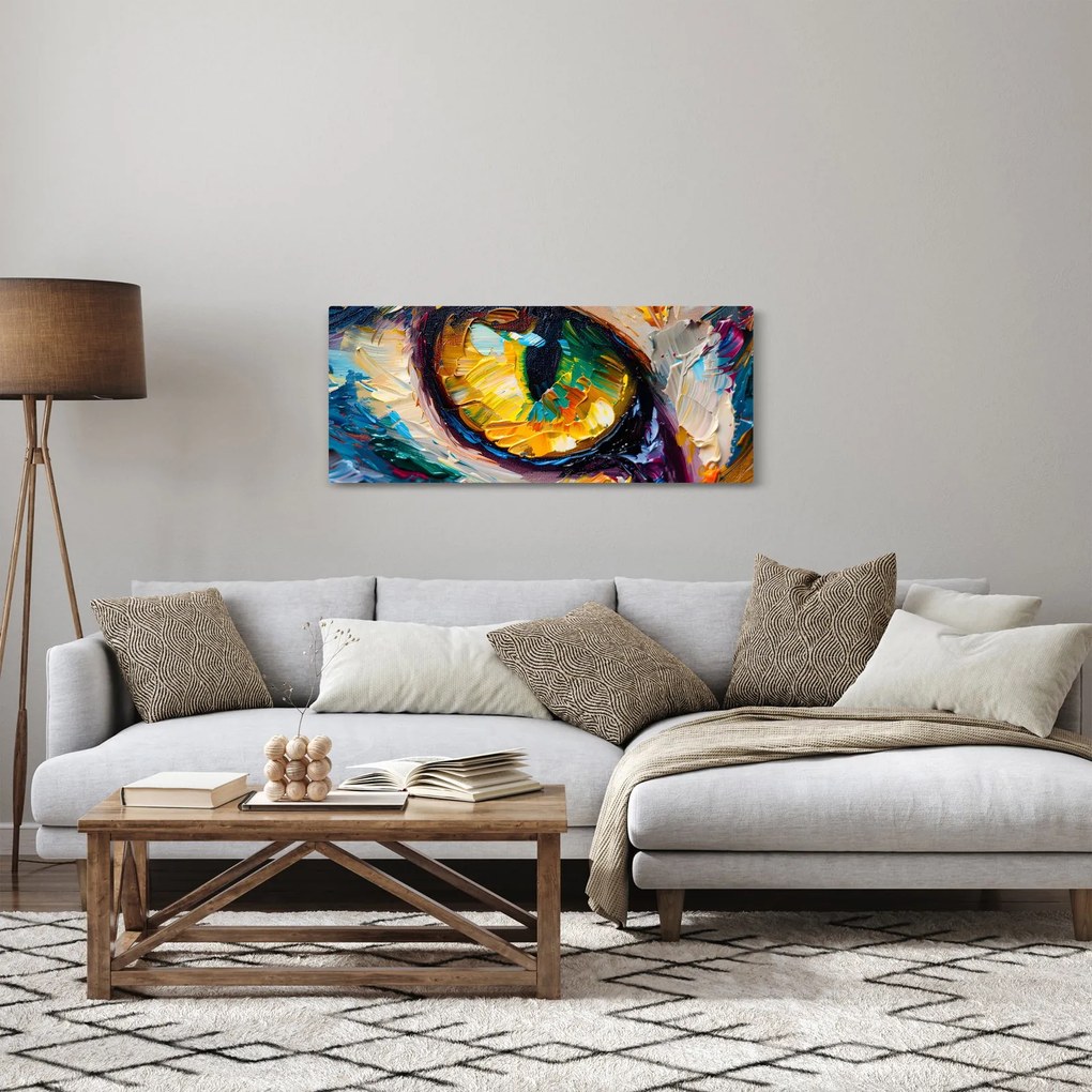 Kép - Macskaszem festmény (120x50 cm)