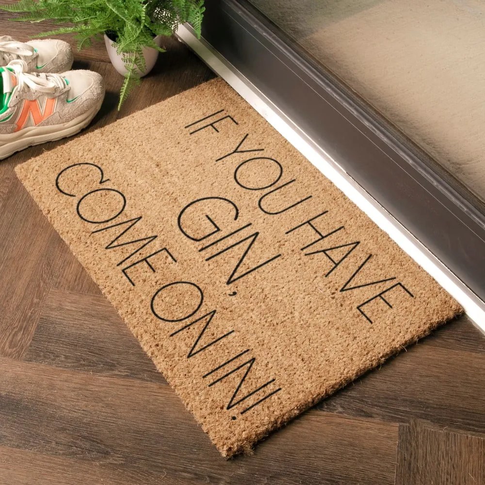 Kókuszrost lábtörlő 40x60 cm If You Have Gin – Artsy Doormats