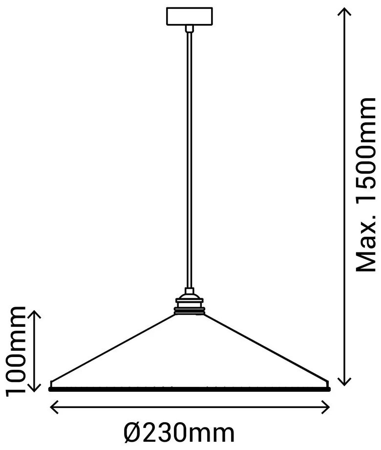 Elena fehér függőlámpa, magasság 150 cm - SULION