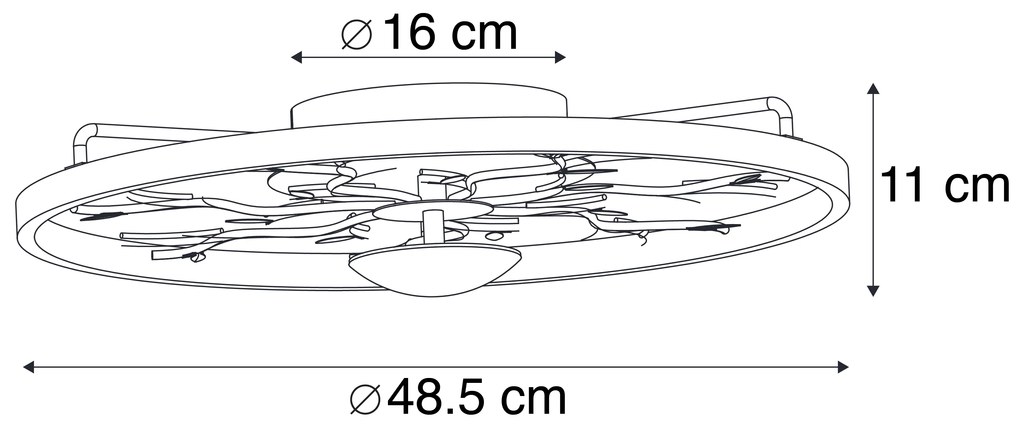 Fehér art deco mennyezeti lámpa - Bota