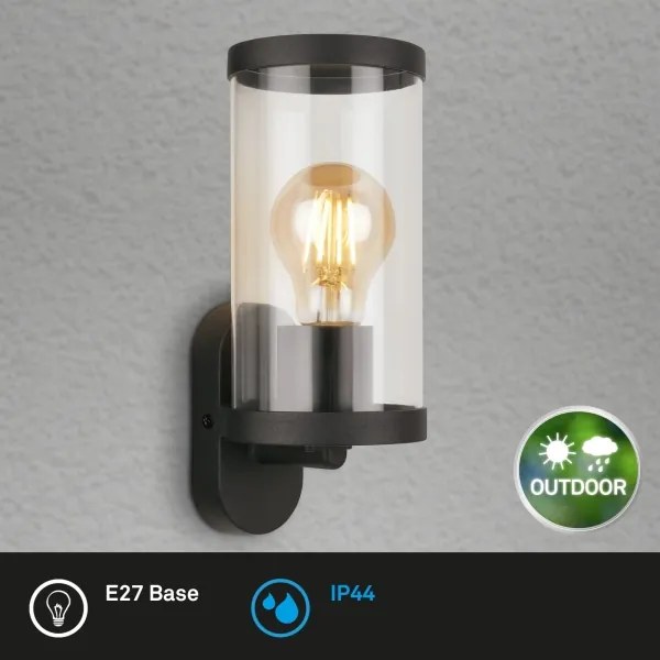Briloner 3600-015 - Kültéri fali lámpa KAIRO 1xE27/12W/230V IP44 fekete