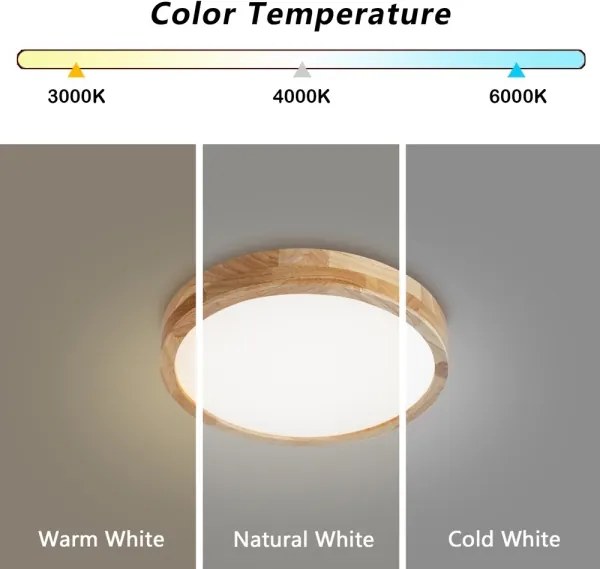 Brilagi - LED mennyezeti lámpa WOODLINE LED/24W/230V 3000/4000/6000K tölgy átm. 30 cm