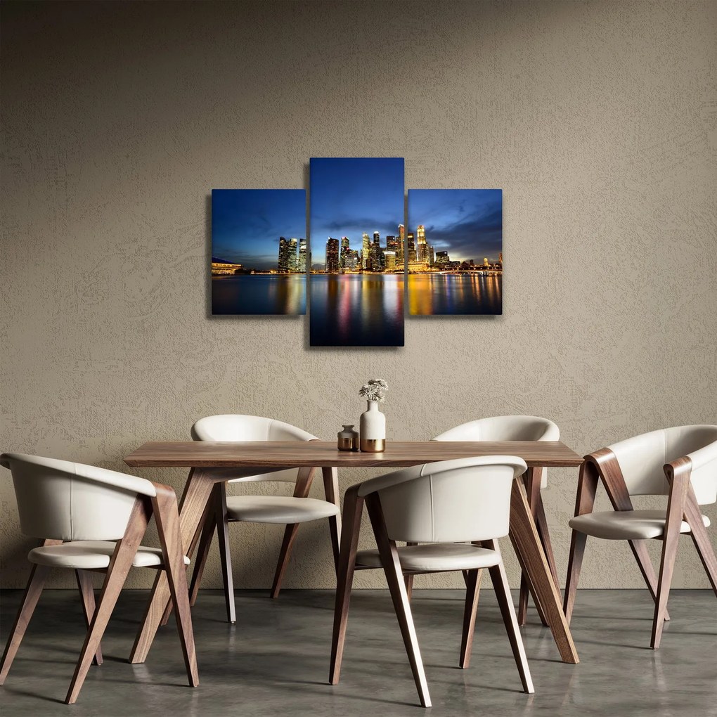 Éjszakai város képe (90x60 cm)