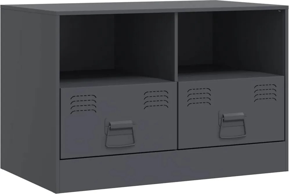 vidaXL antracitszürke acél TV-szekrény 67 x 39 x 44 cm