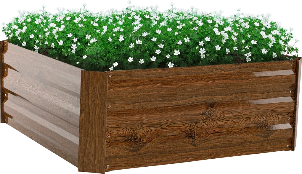 Magasított virágágy, barna, acél, NONKY TYP 3