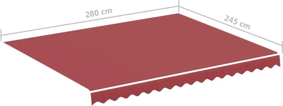 Burgundi vörös csere napellenző ponyva 3 x 2,5 m
