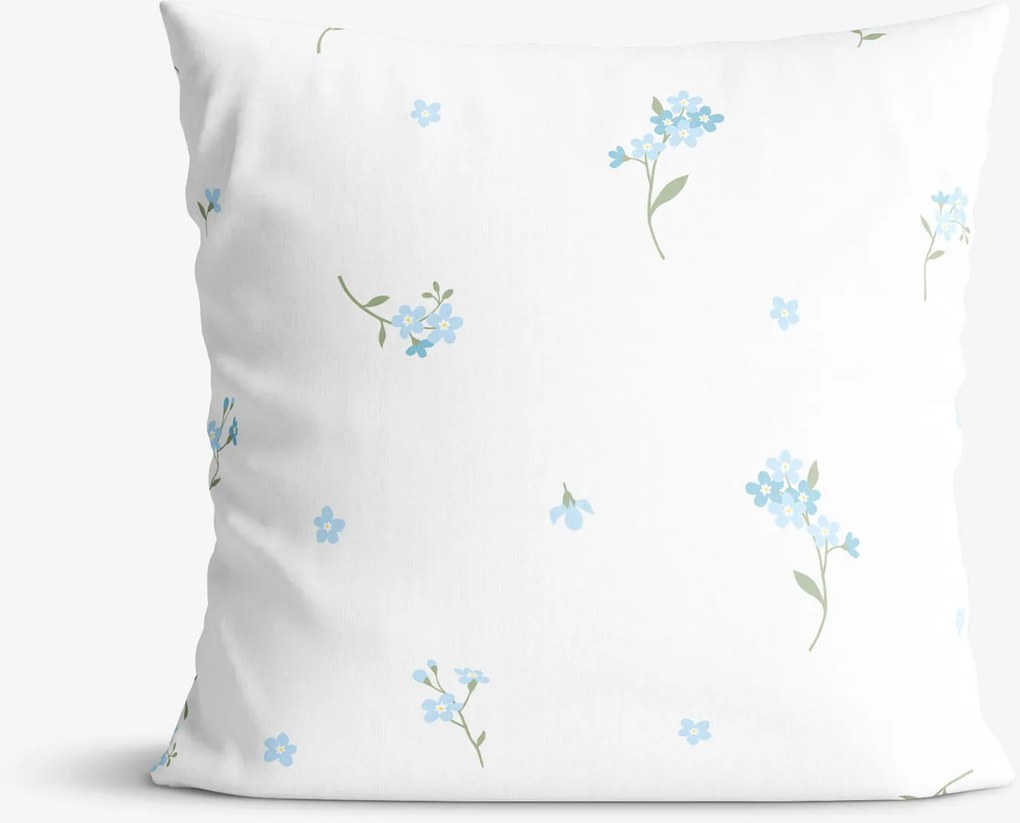 Goldea pamut párnahuzat - nefelejcsek 50 x 60 cm