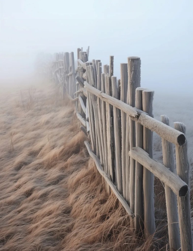 Poszter 50x65cm Köd a dűnék felett