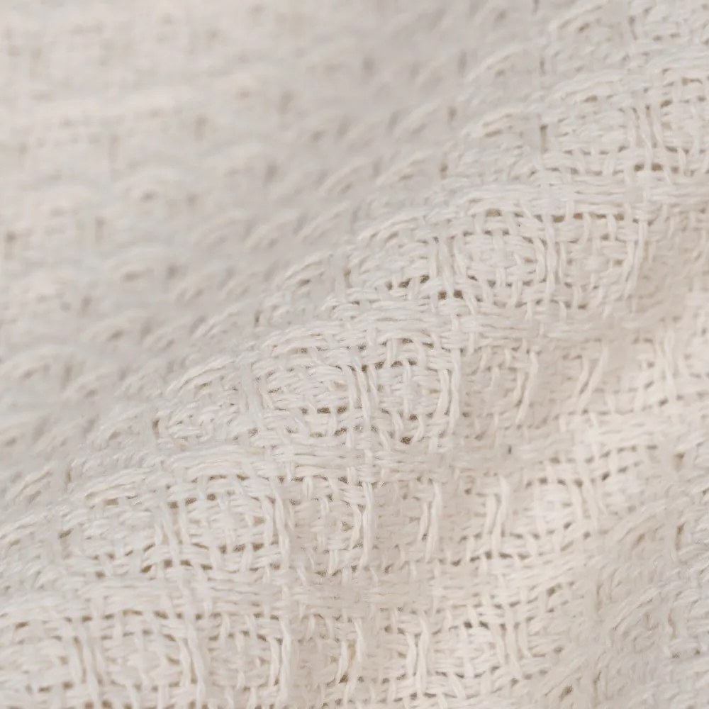 Krémszínű újrahasznosított pamut ágytakaró 260x280 cm Honeycomb – Ixia