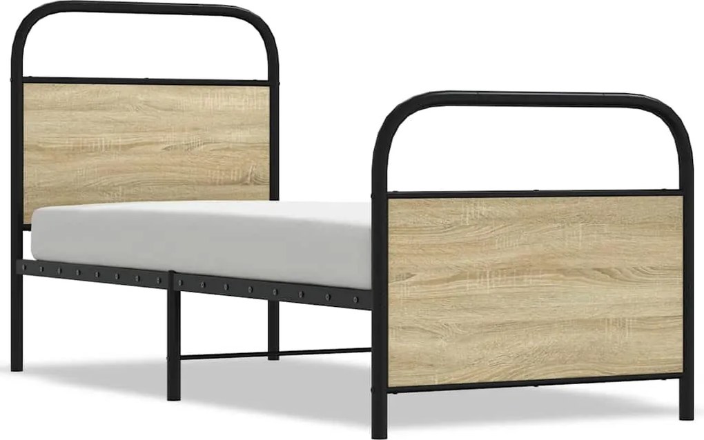 vidaXL ágykeret matrac nélkül 80x200 cm sonoma tölgyfa műfa