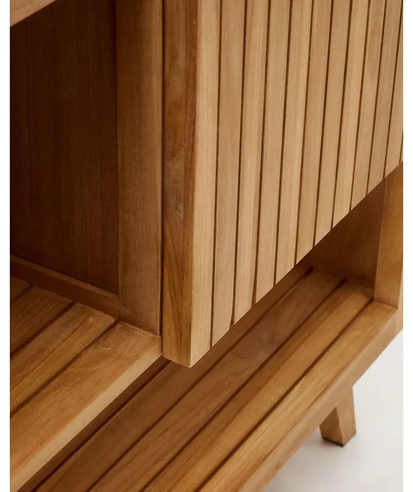 Natúr színű alacsony teakfa mosdó alatti szekrény 140x80 cm Kuveni – Kave Home