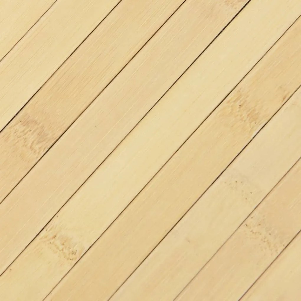 négyszögletű világos természetes bambusz szőnyeg 100 x 300 cm
