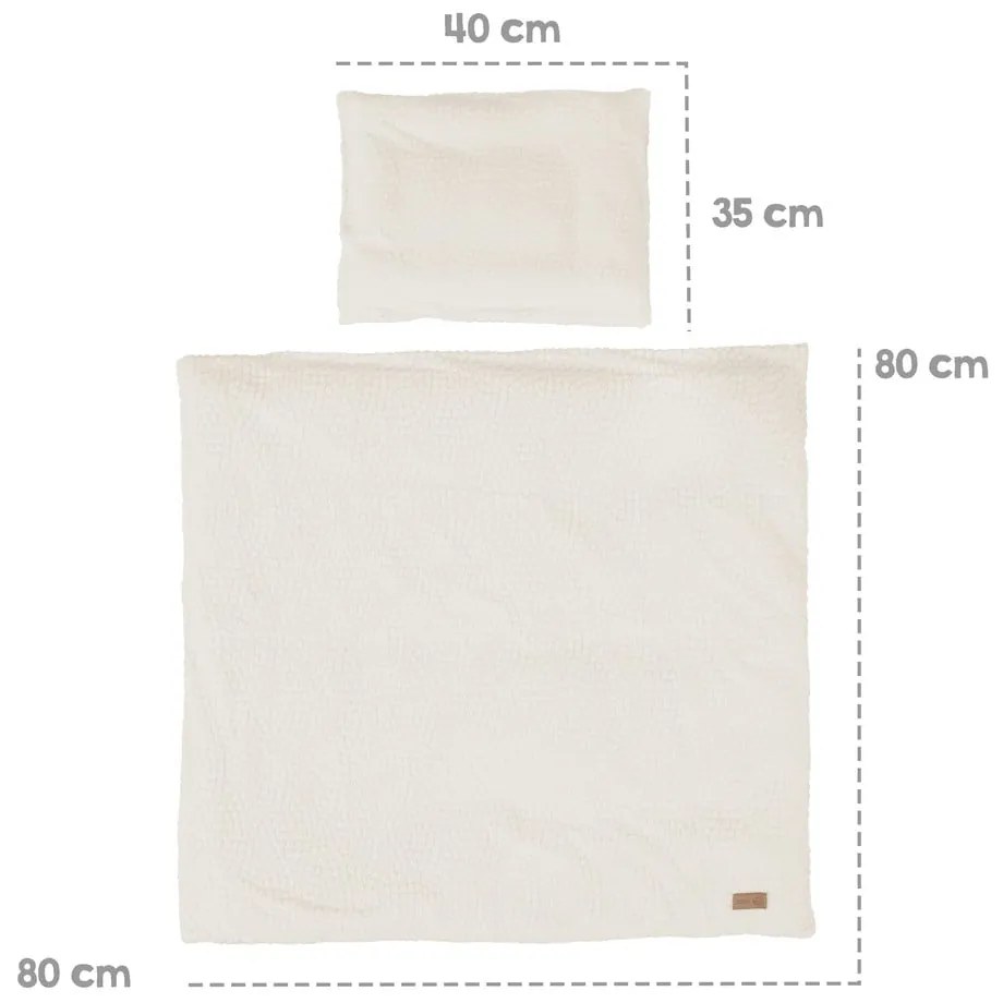 Krémszínű gyerek ágyneműhuzat babaágyhoz 80x80 cm Seashells – Roba