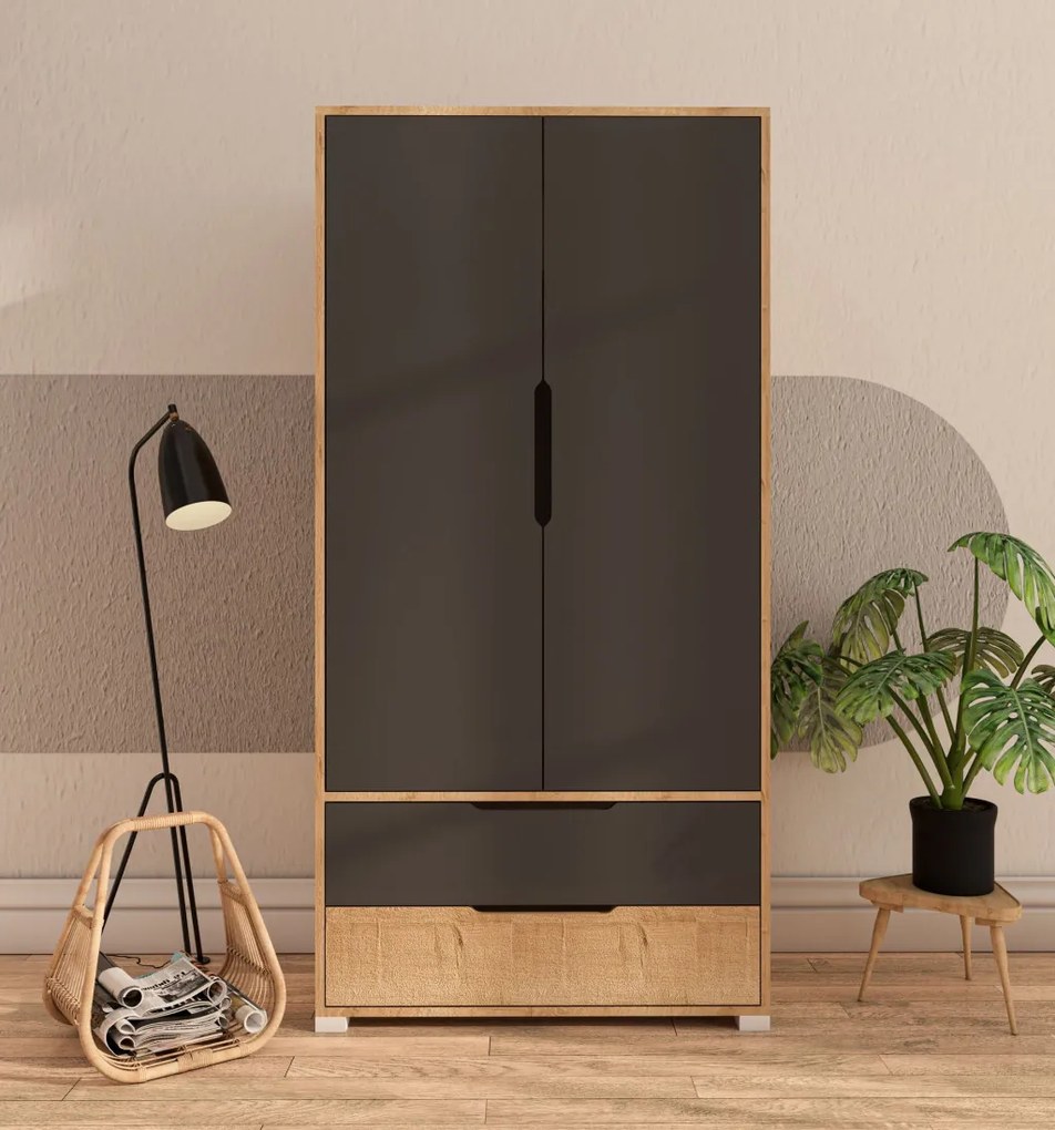 Flora 90 - Sapphire Oak, Anthracite