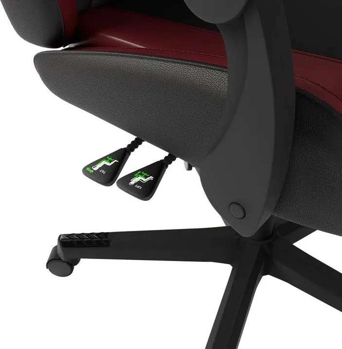 Ergonomikus gamer szék fekete/piros párnákkal