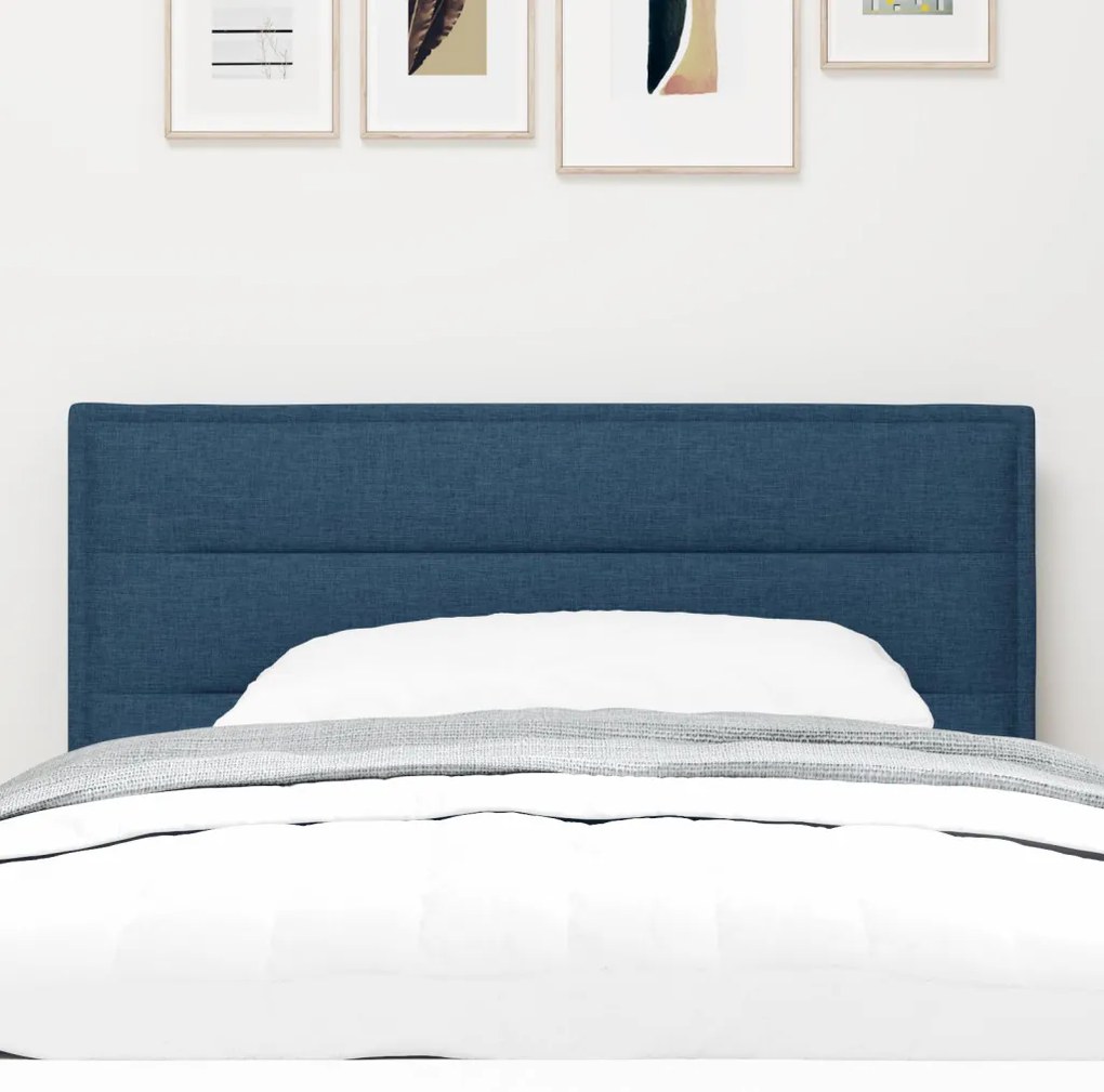 LED ágytámla LED -es lámpákkal fejtámlával Kék 90 cm szövet