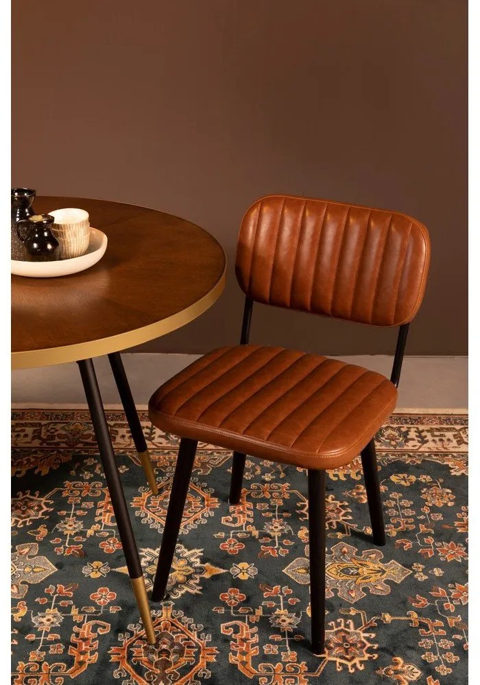 Konyakbarna étkezőszék Jake Worn – White Label