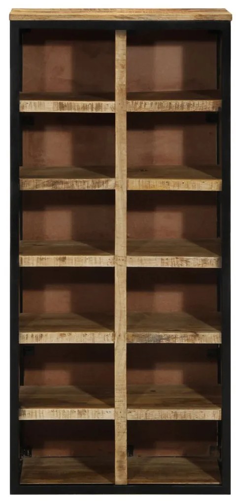 Cipőtartó 50x30x110 cm Tömör durva fa mangóból