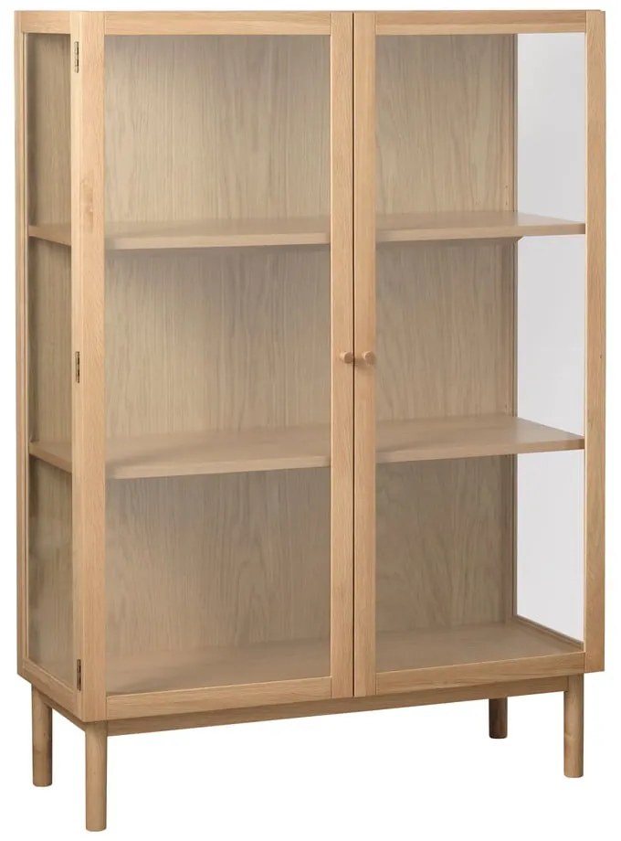 Natúr színű tölgyfa tálalószekrény 140x100 cm Elba – Unique Furniture