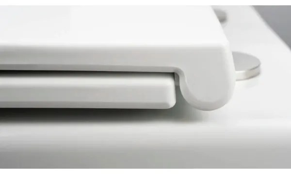 Deante CGRD6ZPW - Falra szerelhető WC SoftClose ülőkével, ROUND, kerámia/fehér