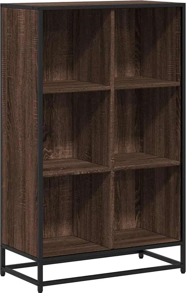 vidaXL barna tölgyszínű szerelt fa könyvszekrény 65,5x33x107,5 cm