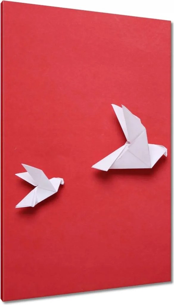 Vászonkép 80x120 Origami papír galambok