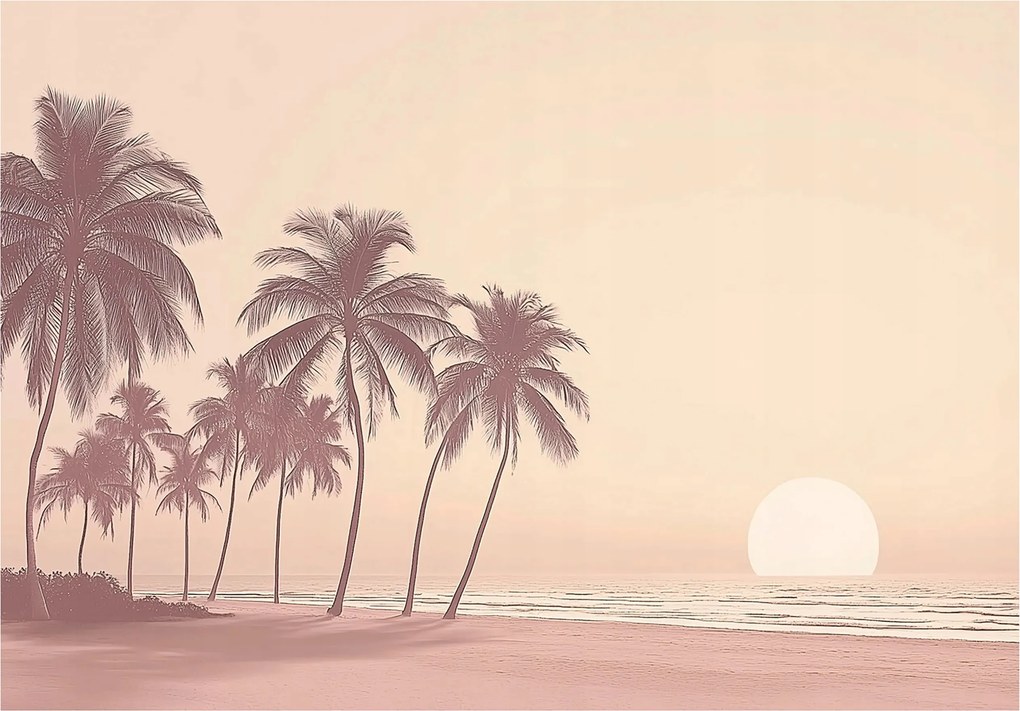 Fotótapéta Pálmafák strand flizelin Gyönyörű Kilátás fotótapéta falra