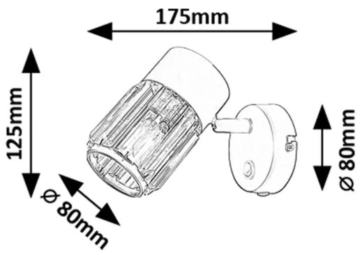 Rabalux 73059 - Fali spotlámpa VENARO 1xE14/15W/230V