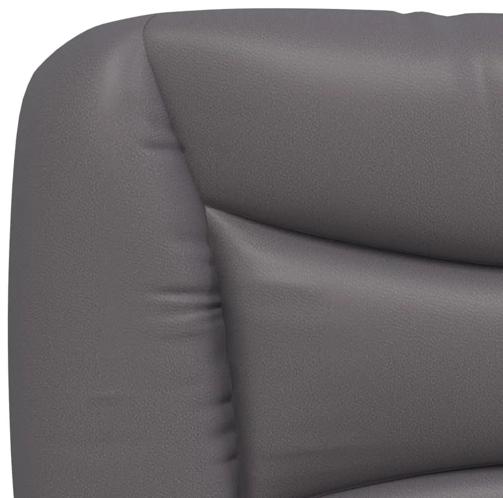 szürke műbőr fejtámla párna 80 cm