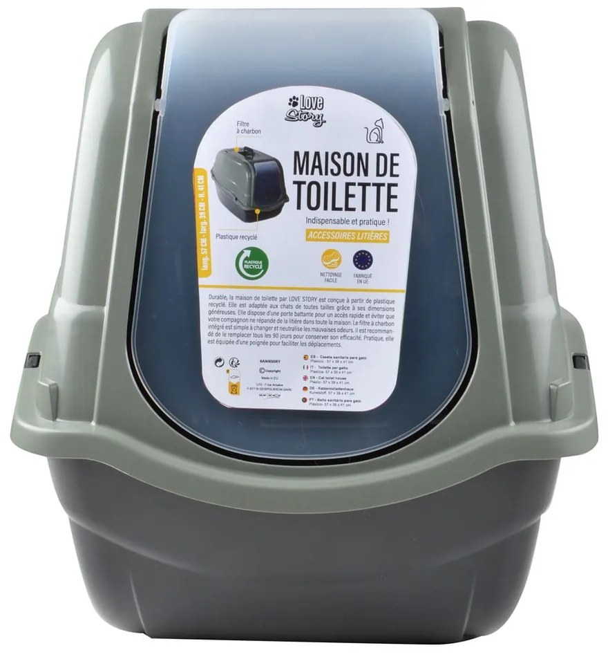 Khaki macskatoalett 39x57 cm – Love Story