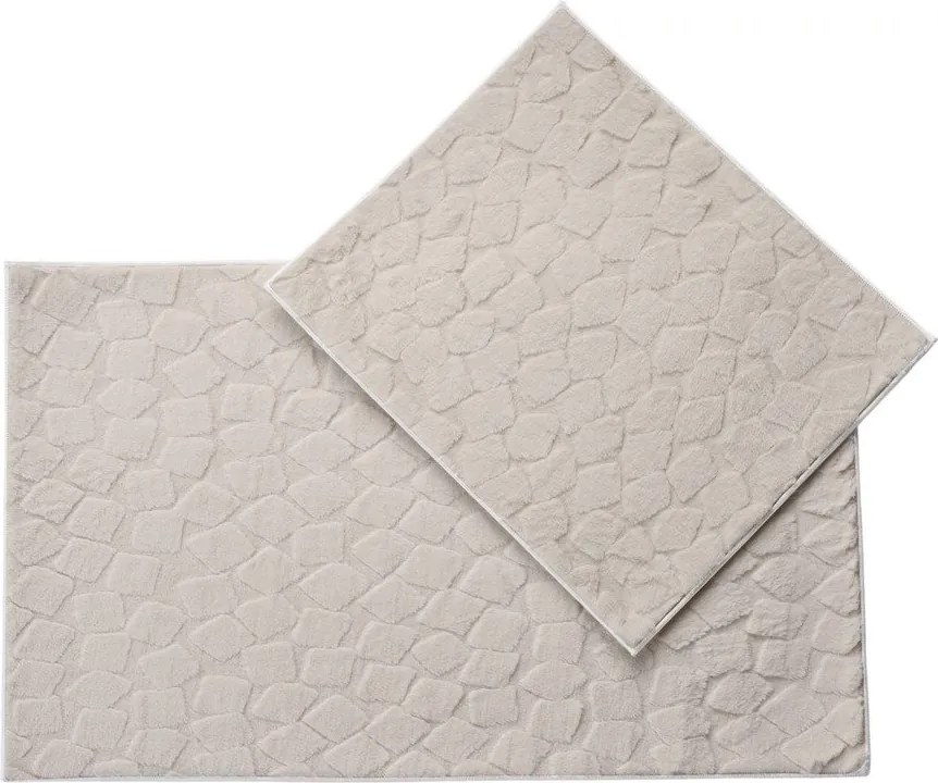 Bézs fürdőszobai kilépő szett 2 db-os 60x100 cm Rabbit – Foutastic