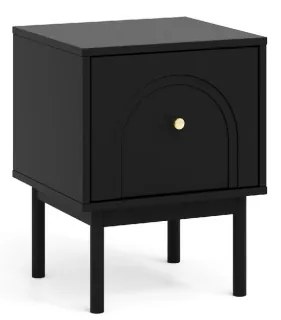 MAZOMA STOLIK NOCNY 1D CZARNY/N.CZARNE/U.ZŁOTE