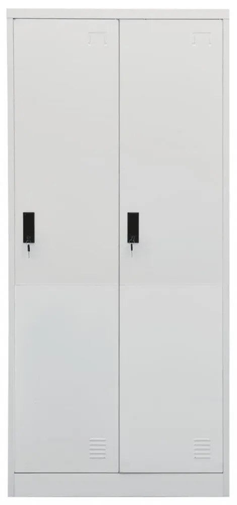 vidaXL világosszürke acél ruhásszekrény 80 x 50 x 180 cm