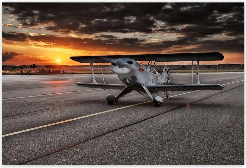 Poszterek 200x135 Repülőgép naplemente