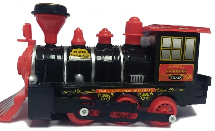 Star Toys Mozdony Fekete-piros Fény Hang (829-7)