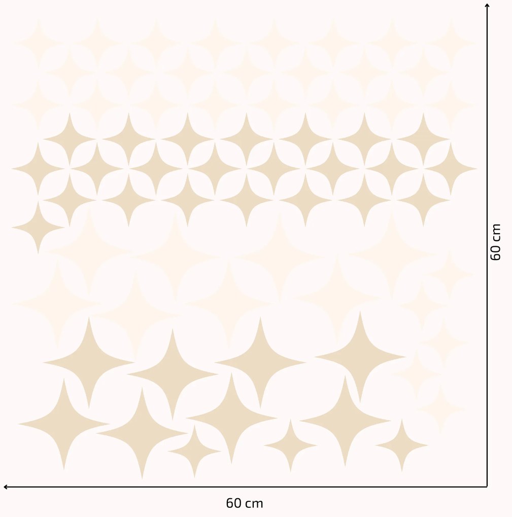 PIPPER. Textil falmatrica "Csillagok" Szín: Khaki