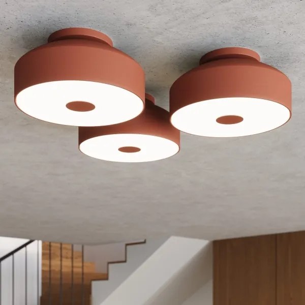 Sollux SL.1681 - Mennyezeti lámpatest OMIQ 4xE27/15W/230V átm. 30 cm piros
