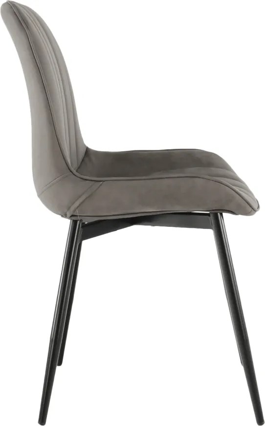 Szék, ekobőr világosszürke/fekete, HAZAL