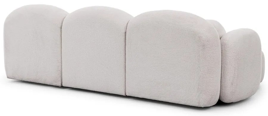 Krémszínű buklé sarokkanapé (U alakú) Orbit – Ropez