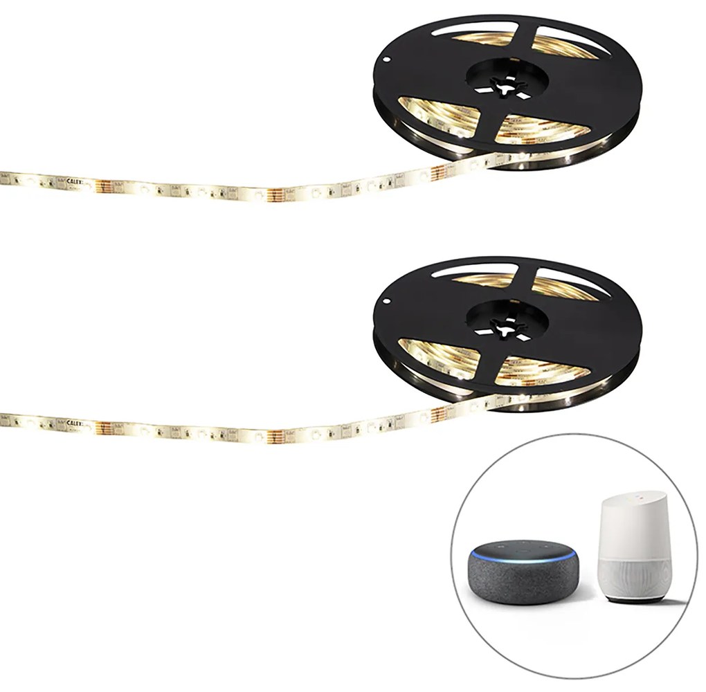 2 db okos LED szalag RGBW 5 méter 24W tápegységgel