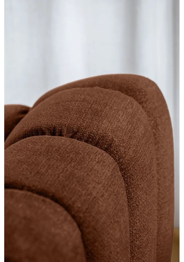 Terrakotta színű sarokkanapé (jobb oldali-U alakú) Shell – Miuform