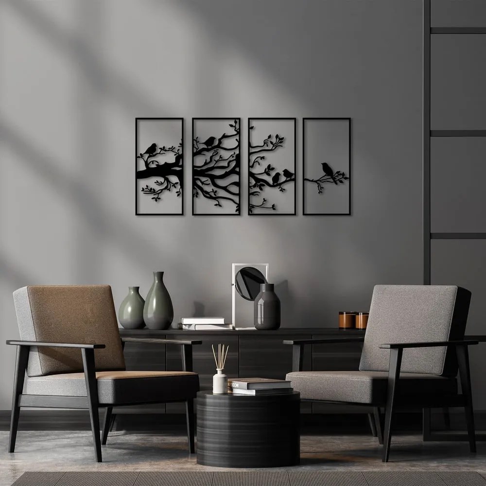 Fém fali dekoráció 34x70 cm Branch – Wallity