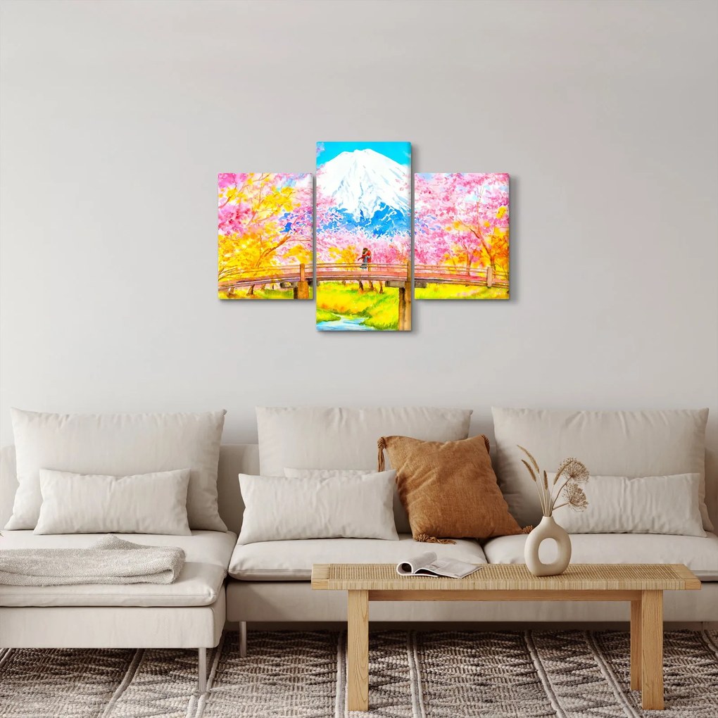Kép - festett pár, akvarell (90x60 cm)